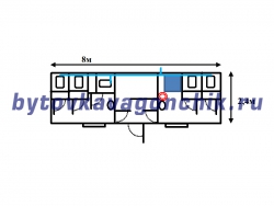 Объект для ОАО АйБиСи Промстрой - Сантехнический вагончик 8м - туалет